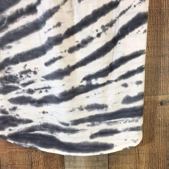 Halcyon Black White Tie Dye Cowl Neck Tank Top Womens Small Kangaroo Pocket - Picture 6 of 12